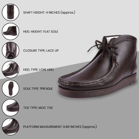 Hamara Joe Brown LEATHER DESERT CHUKKA CASUAL BOOTS main image 4